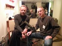 John Schaefer with Sting at Rockefeller Center in 2009